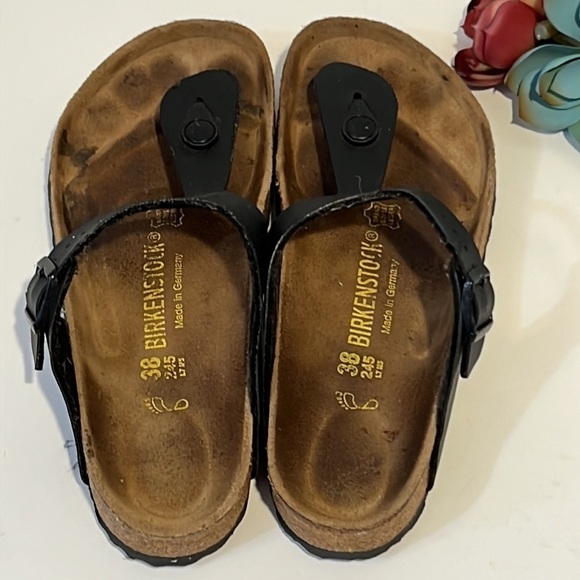 Birkenstock Gizeh Brown Leather Sandals EUR 38 - Picture 1 of 13